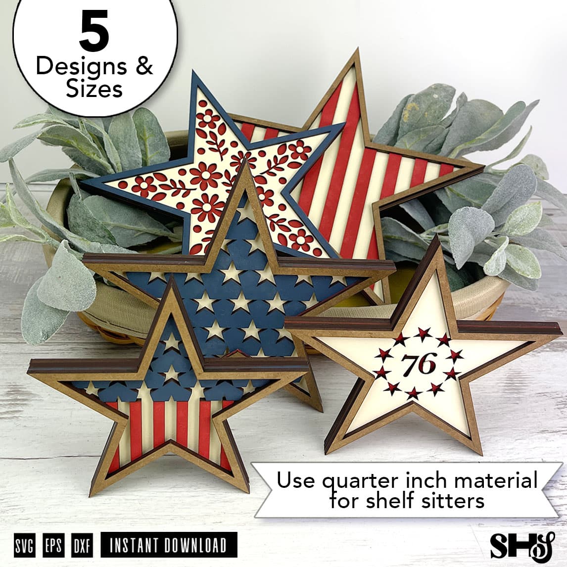 Patriotic Star SVG Bundle