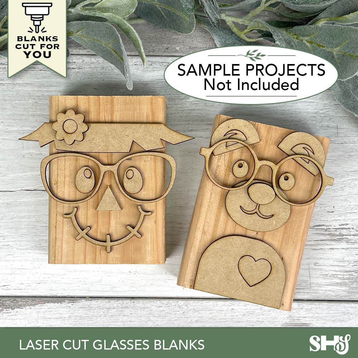 blanks faces with glasses